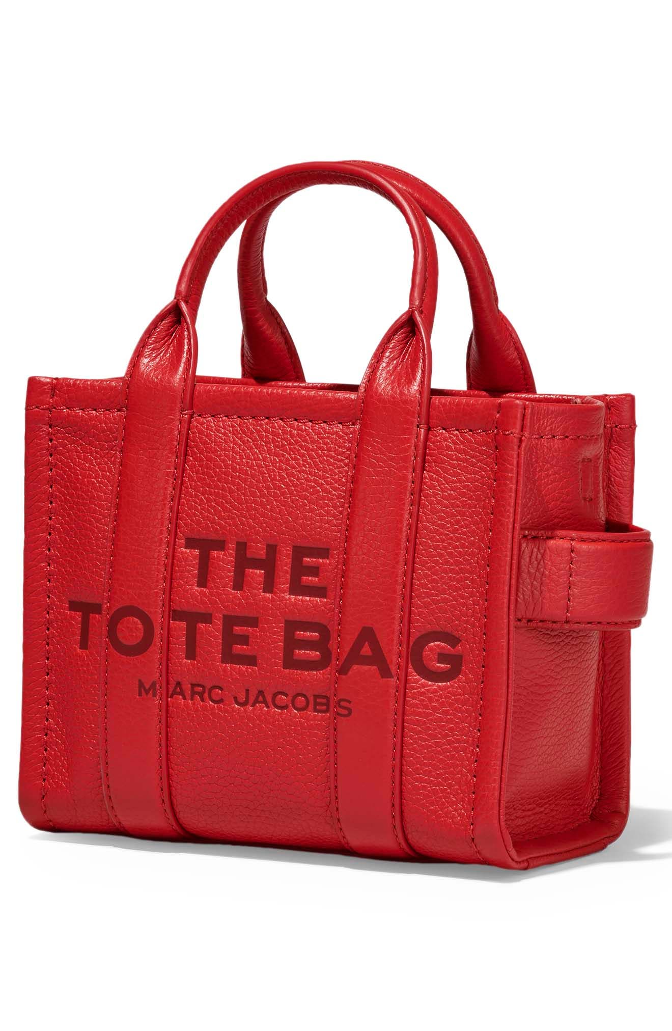 Marc Jacobs The Leather Crossbody Tote Bag, Alternate, color, True Red