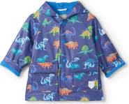 Hatley Kids' Dino Party Waterproof Hooded Rain Coat