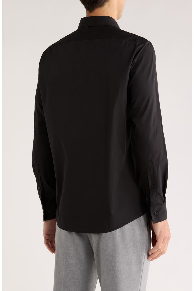 Valerio Modern Fit Cotton Dress Shirt, Alternate, color, BLACK