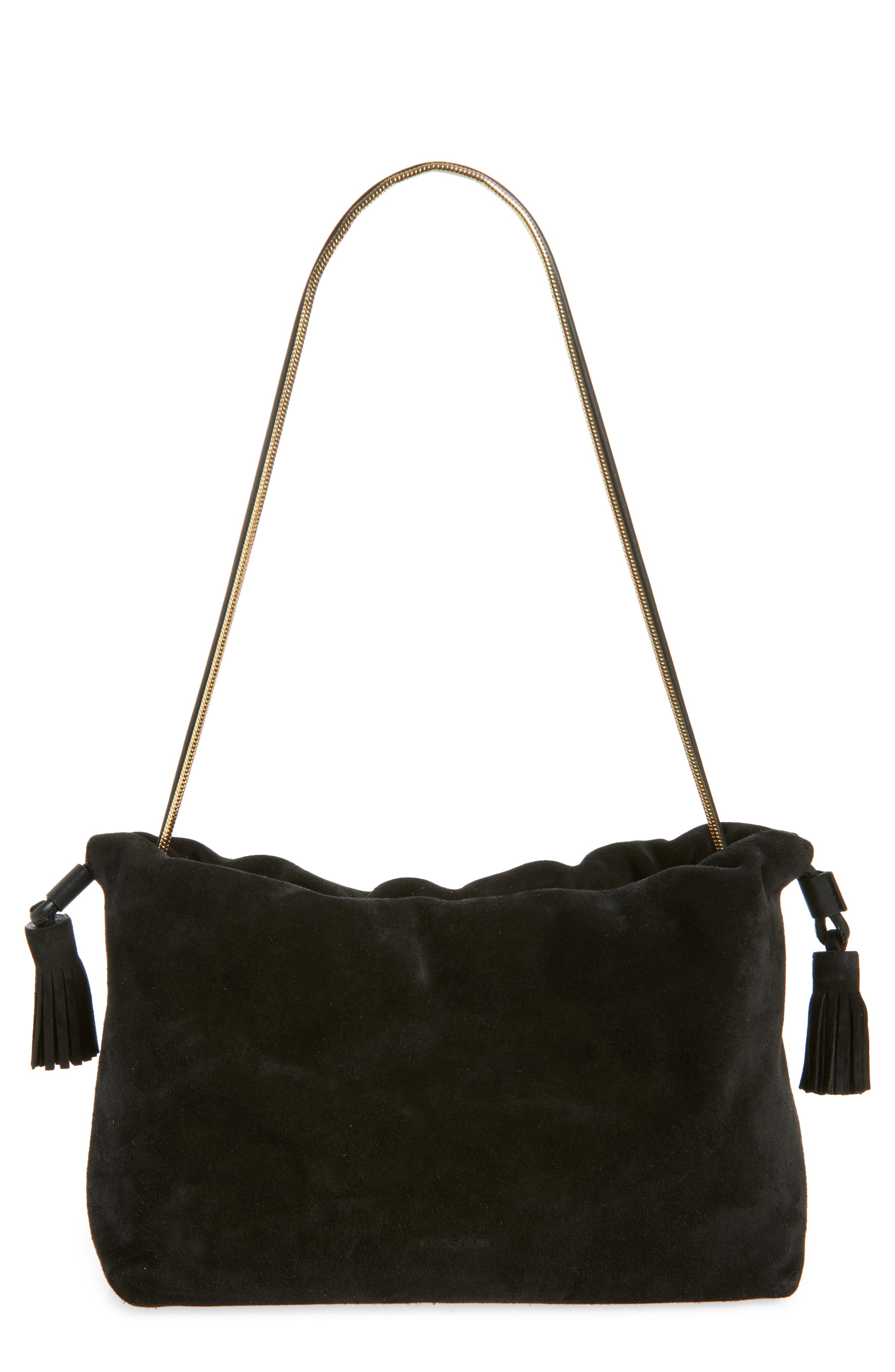 Veronica Beard Stash Suede Shoulder Bag, Main, color, 