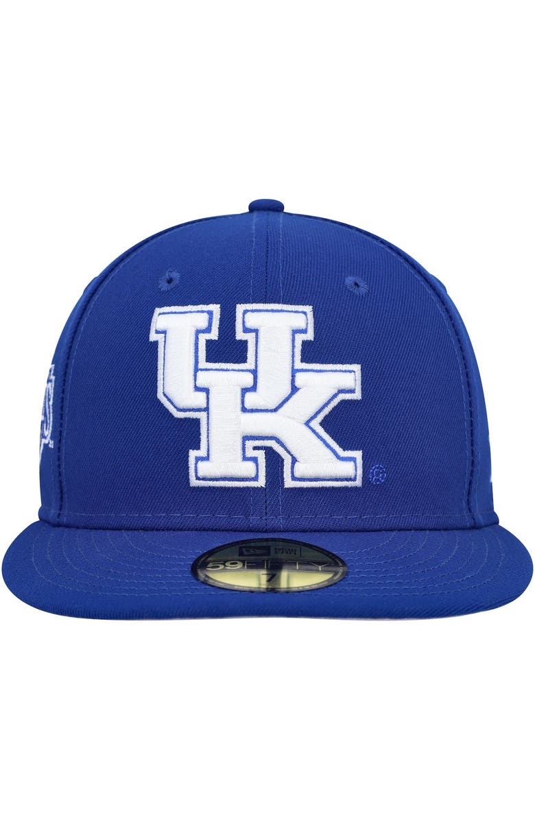 New Era Men's New Era Royal Kentucky Wildcats Patch 59FIFTY Fitted Hat, Alternate, color, 
