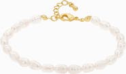 Bearfruit Jewelry 14k Gold Plated Memories Base Pearl Bracelet Dainty Minimalist Gift