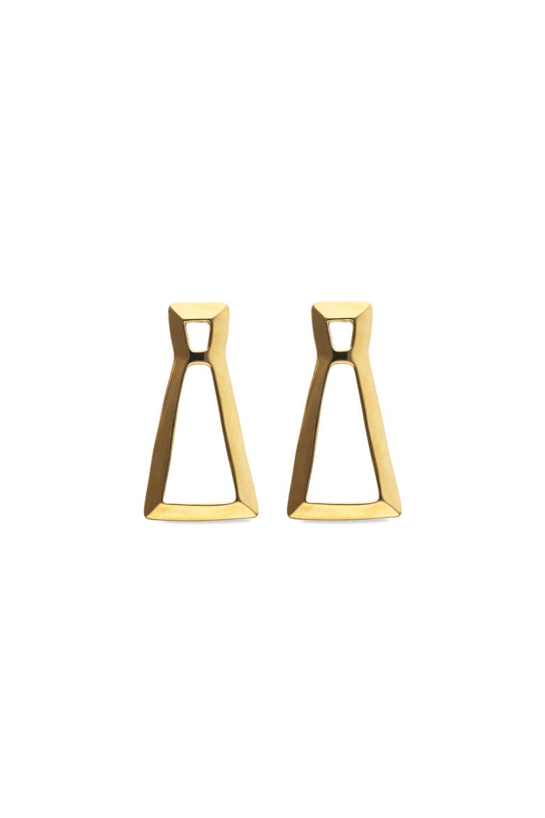 Gold-tone Sculptural Drop Earrings, Alternate, color, Gold