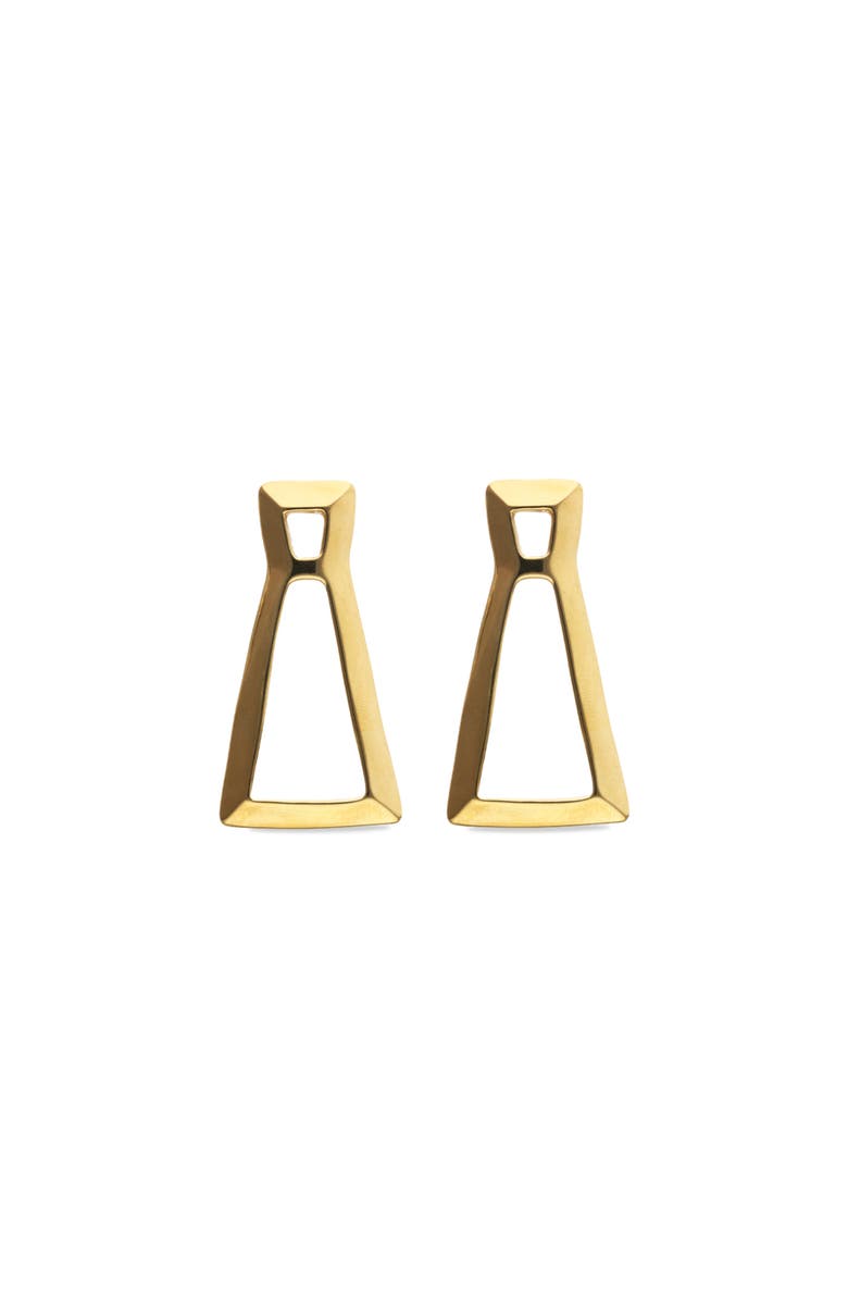 UNODE50 Gold-tone Sculptural Drop Earrings, Alternate, color, Gold