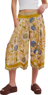 Free People Sweet Reaction Print Crop Swing Pants