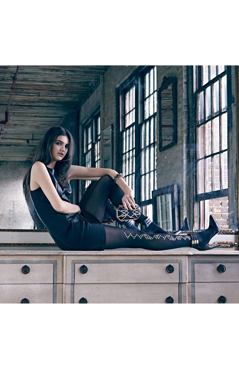 Pretty Polly 'Glitzy' Embellished Tights, Alternate, color, 