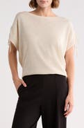 MAX STUDIO Ruched Tie Sleeve Sweater