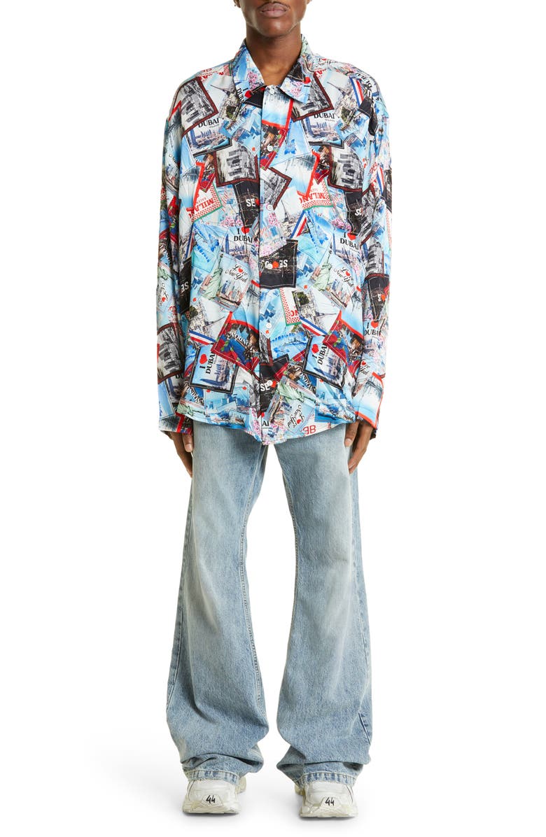 Balenciaga Men's Flare Leg Jeans, Alternate, color,