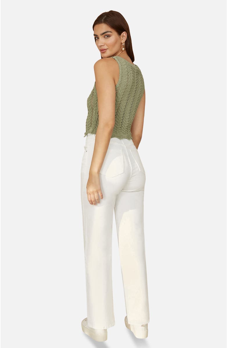 Yumi Crochet Knitted Tank Top, Alternate, color, Sage Green