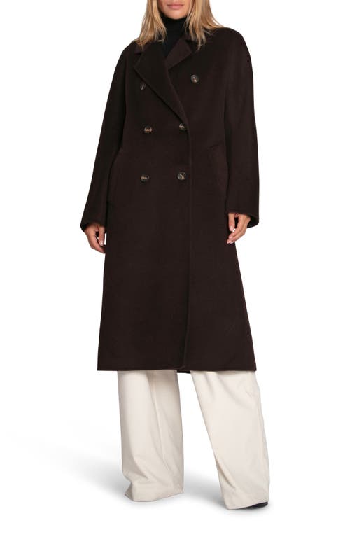 Belle & Bloom Real Love Double Breasted Maxi Coat In Brown