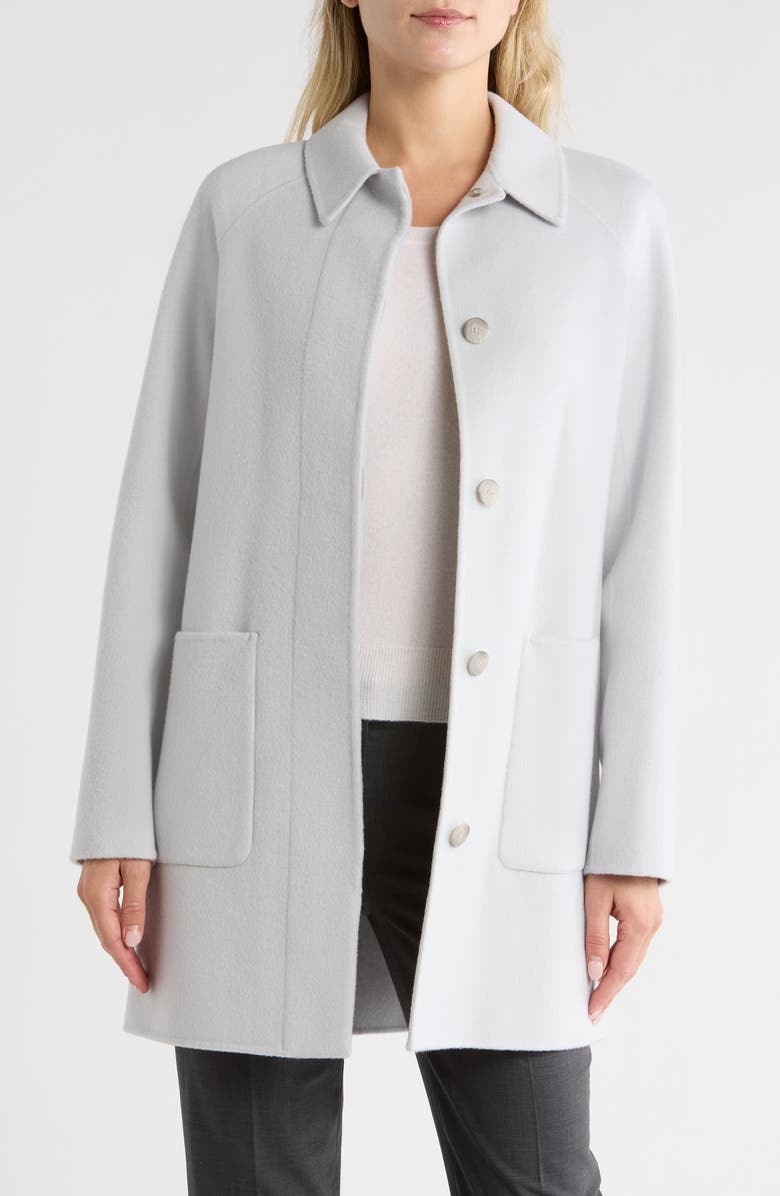 Theory Caban Wool Blend Coat, Main, color, Whisper Melange