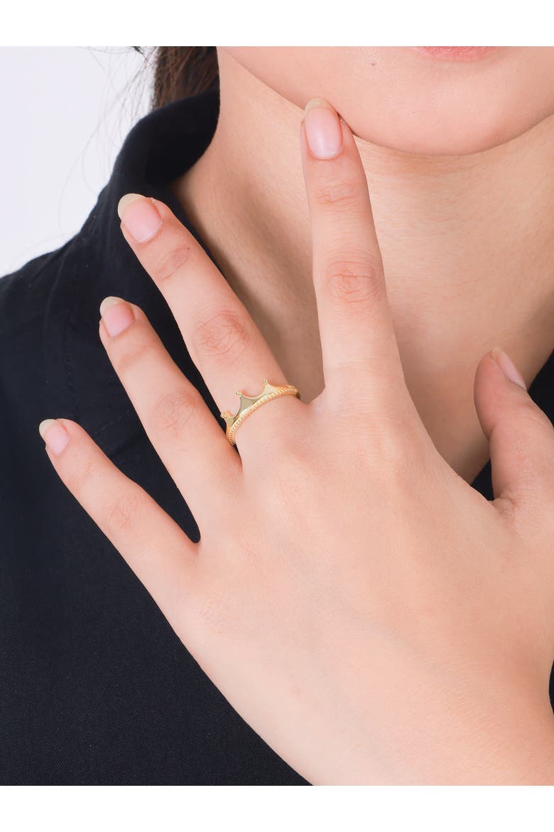 Crown Ring in 14K Gold, 6mm, Alternate, color, Yellow Gold