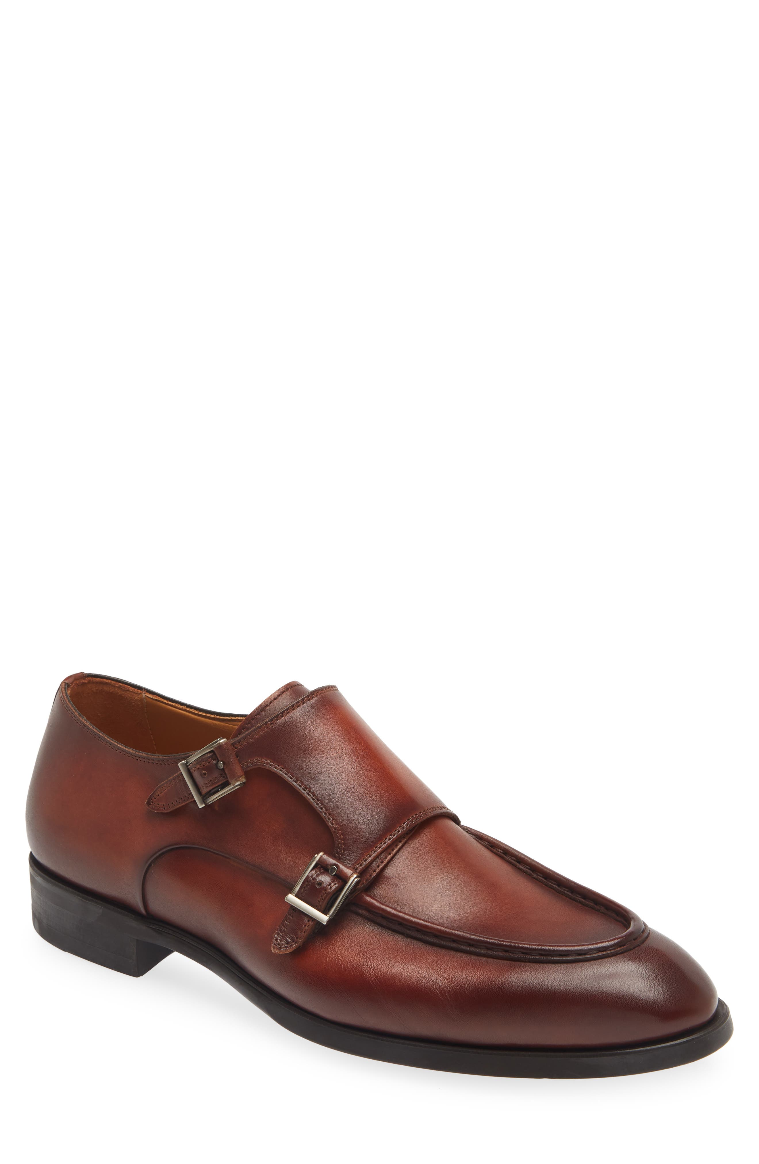 Magnanni Manresa Water Resistant Moc Toe Monk Loafer, Main, color, 