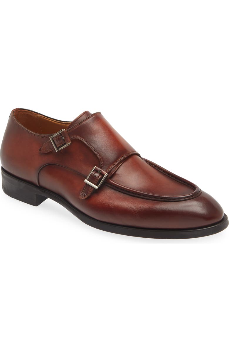 Magnanni Manresa Water Resistant Moc Toe Monk Loafer, Main, color,