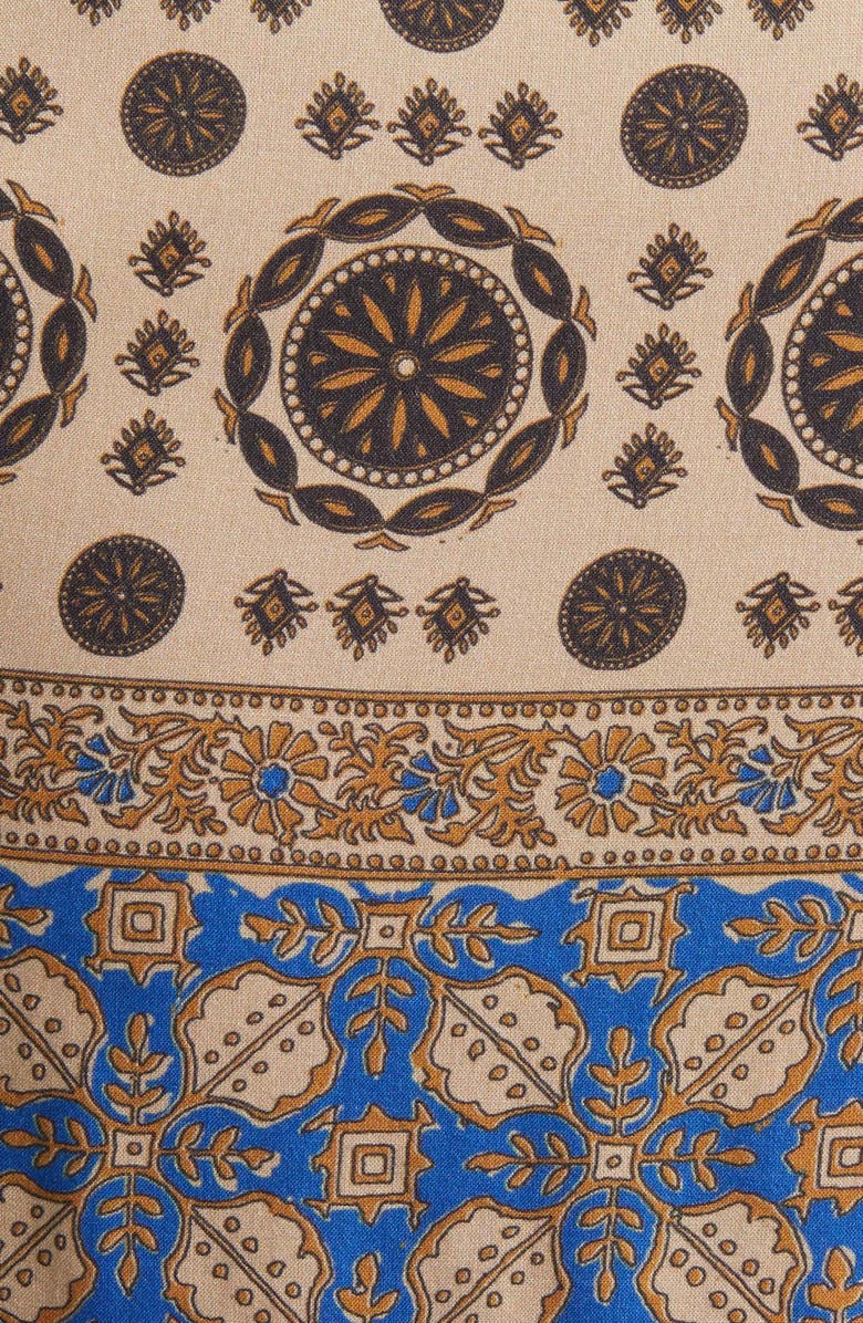 Topman Bandana Border Short Sleeve Button-Up Shirt, Alternate, color, 