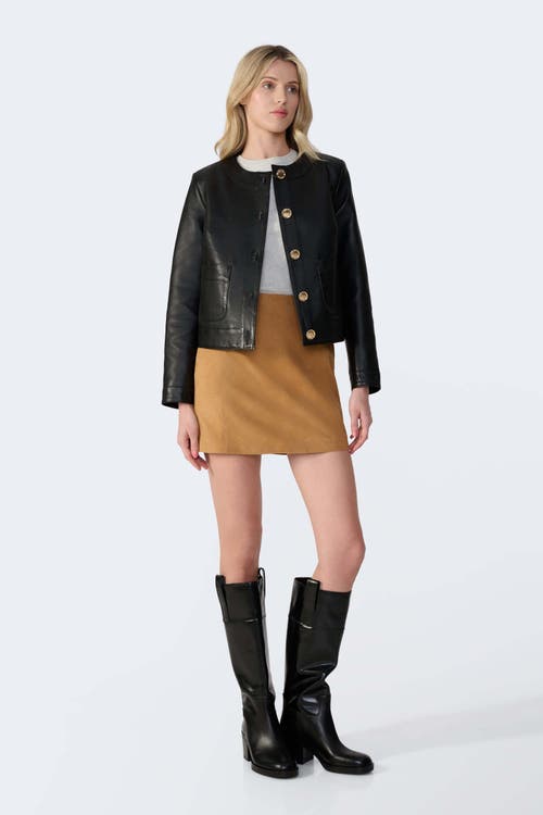 Furniq Uk Llc Margot Leather Jacket In Black