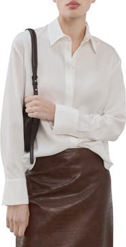 MANGO Straight Button-Up Shirt