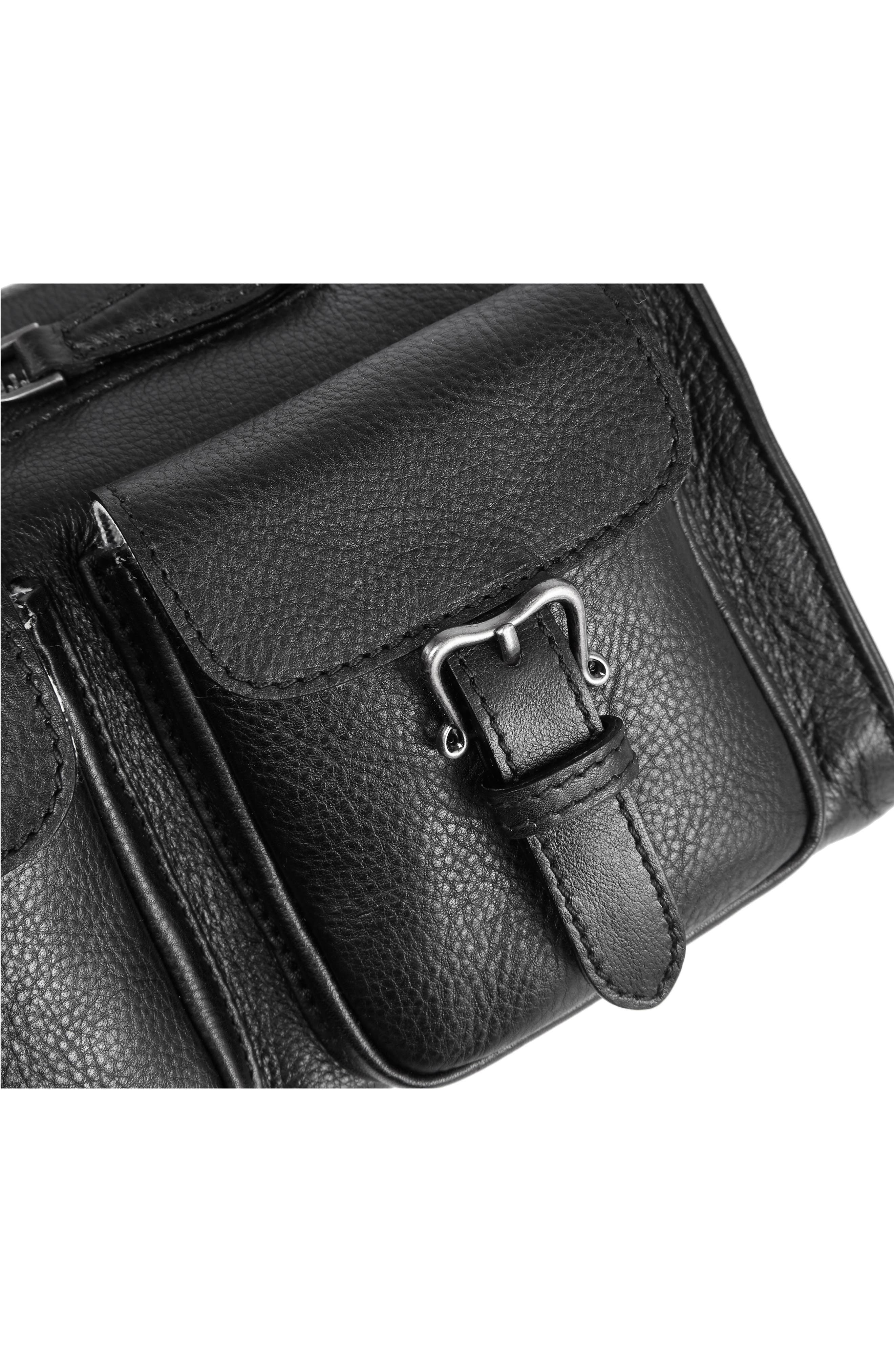 OLD TREND Las Luna Leather Crossbody Bag, Alternate, color, Black