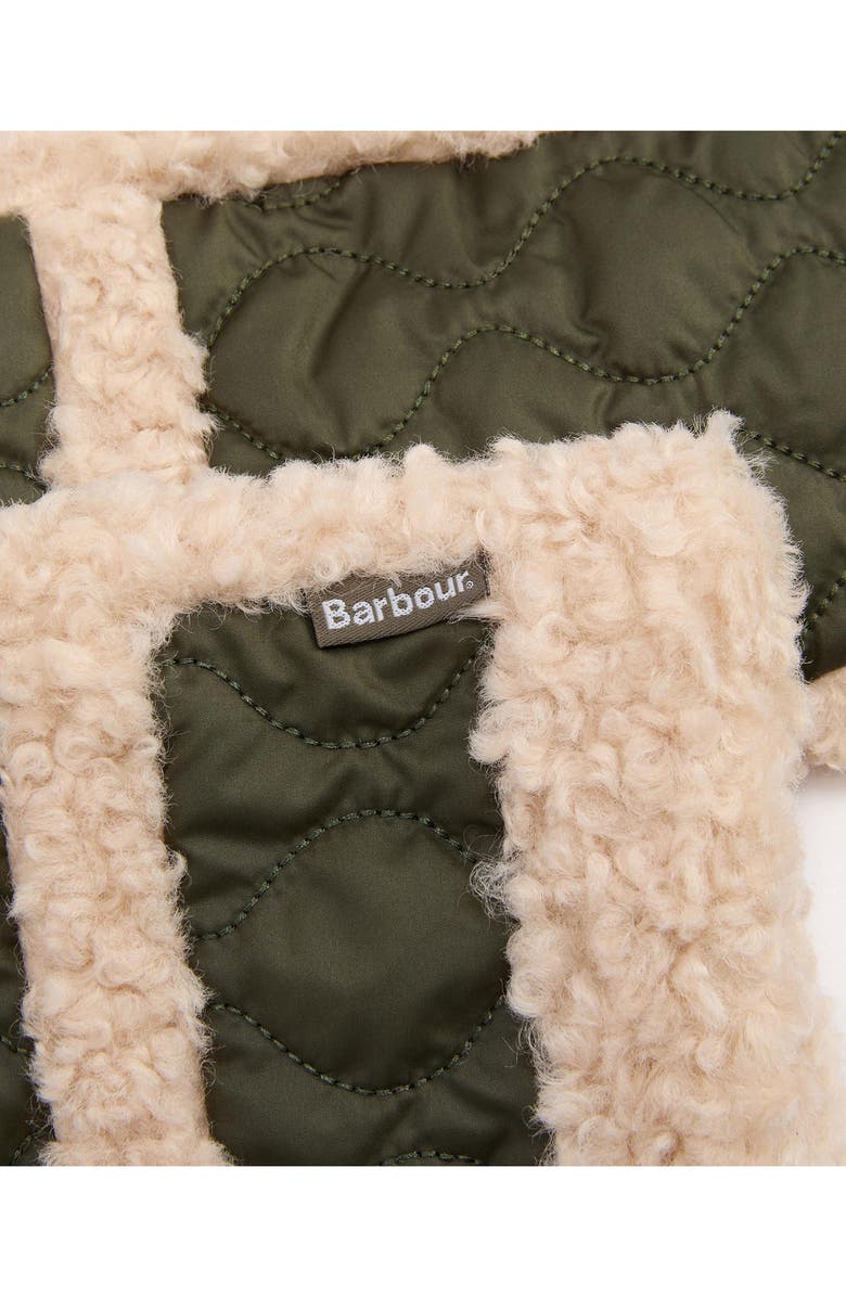 Barbour Marnie Quilted Fleece Lined Waterproof Mittens, Alternate, color, Olive