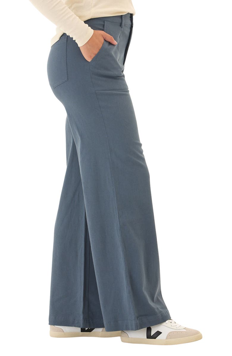 Threads 4 Thought Pamela Stretch Twill Wide Leg Pants, Alternate, color, Raindrop