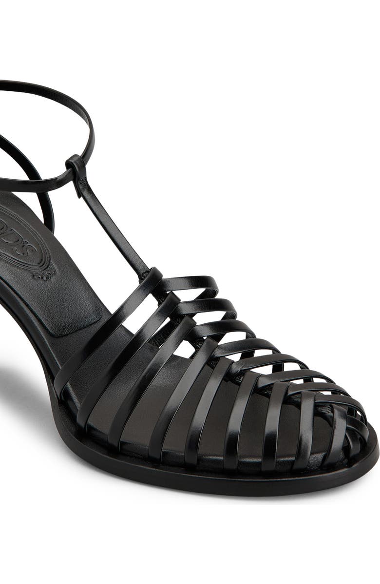 Tod's T-Strap Cage Sandal, Alternate, color,