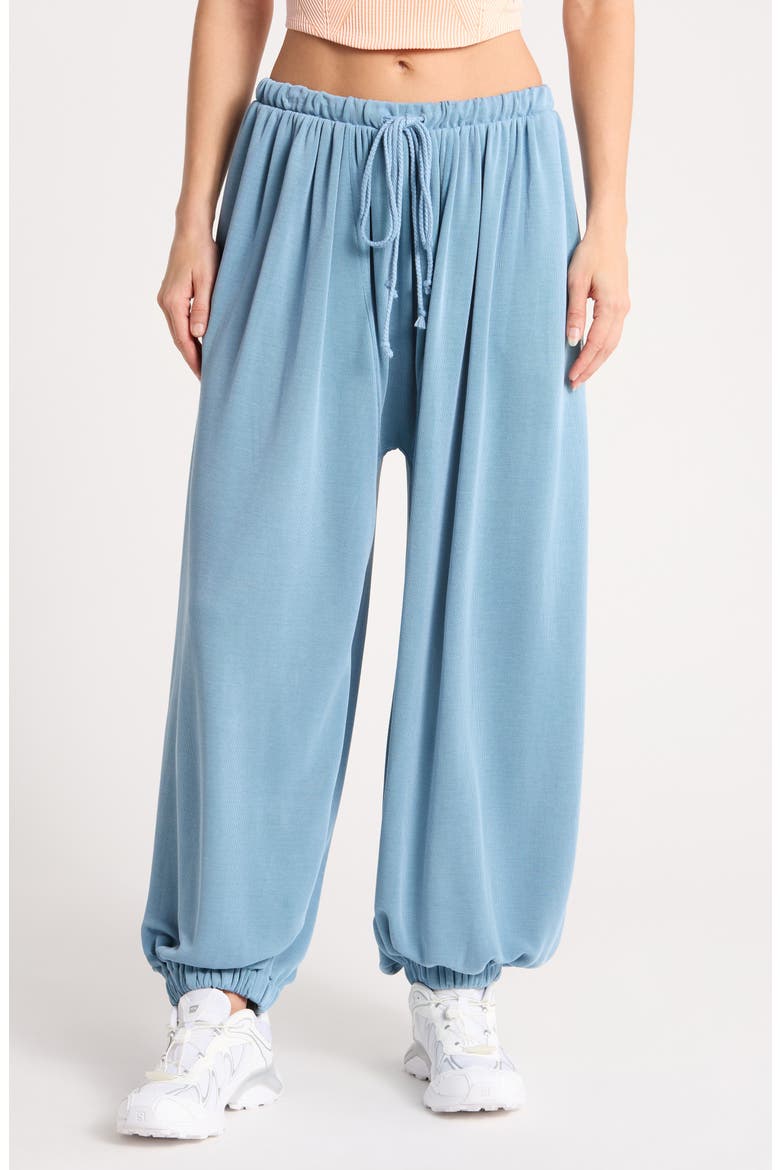 Momentum Drawstring Balloon Pants, Main, color, BLUE