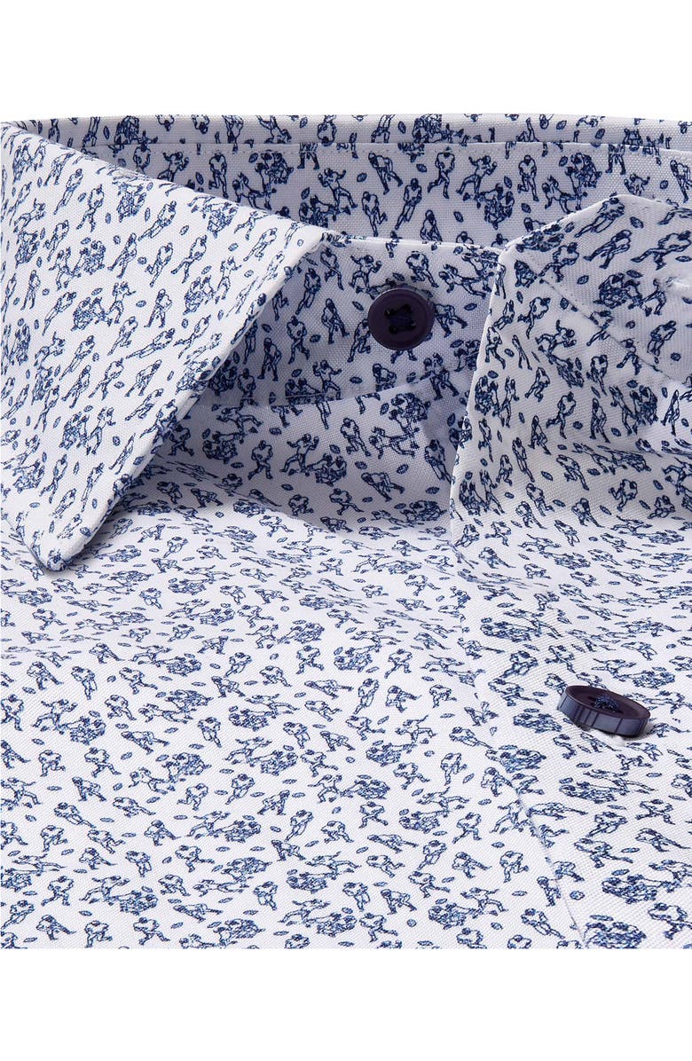 David Donahue Trim Fit Game Day Fusion Shirt, Alternate, color, 