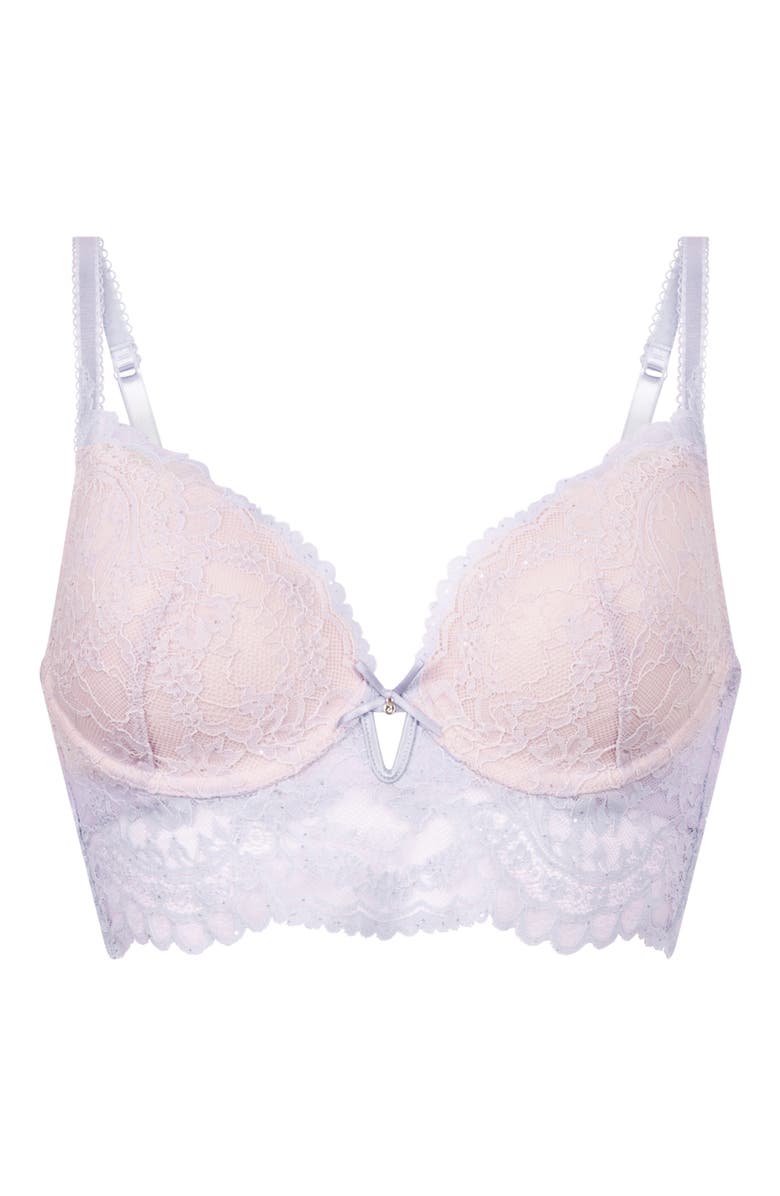 Hunkemöller Isadora Padded Underwired Longline Bra, Alternate, color, Thistle