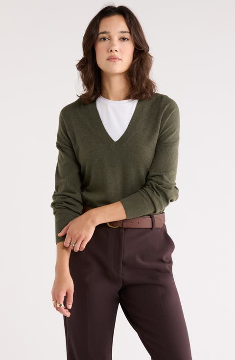 V-Neck Pullover Sweater