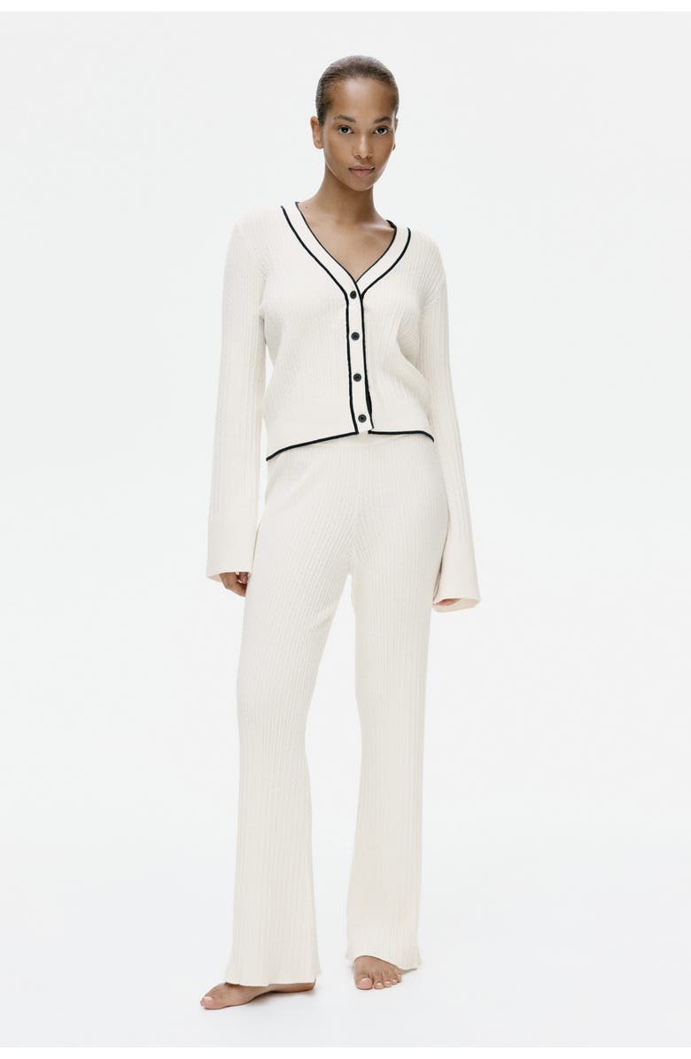 H&M Cable-knit Cardigan, Alternate, color, Cream