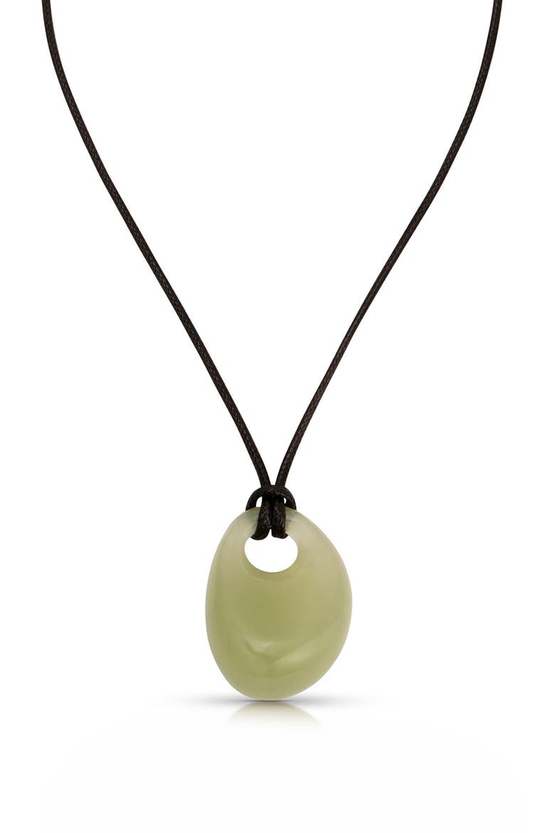 Resin Medallion Necklace, Alternate, color, OLIVE