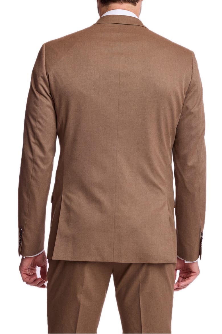 Ashton Slim Fit Peak Lapel Suit Jacket, Alternate, color, DARK CAMEL