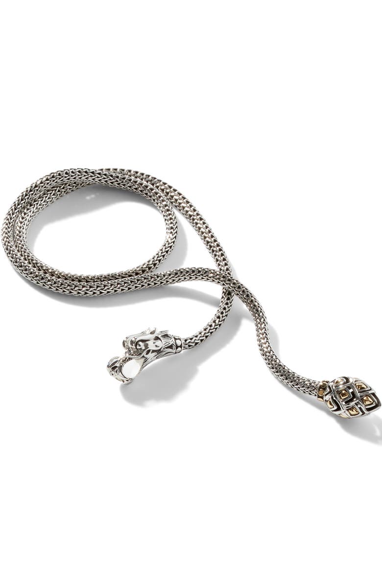 John Hardy Naga Y-Necklace, Alternate, color, Silver And Gold