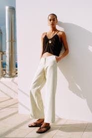H&M Wide Twill Trousers