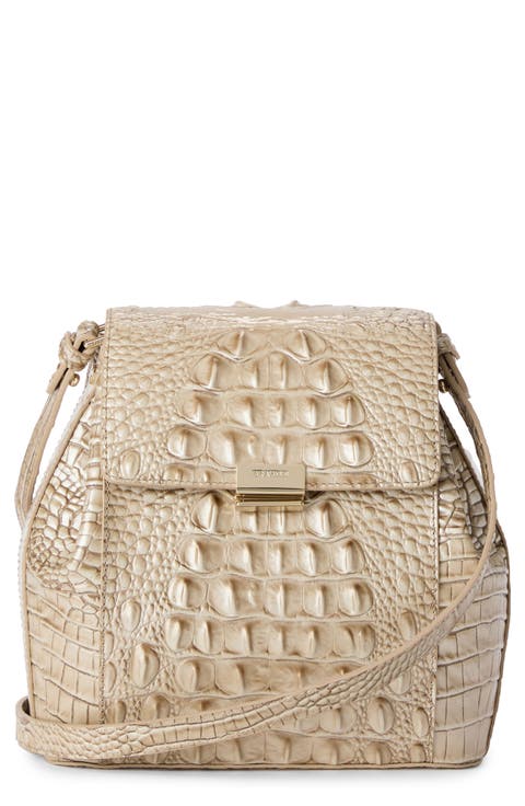 Margo Croc Embossed Leather Crossbody Bag