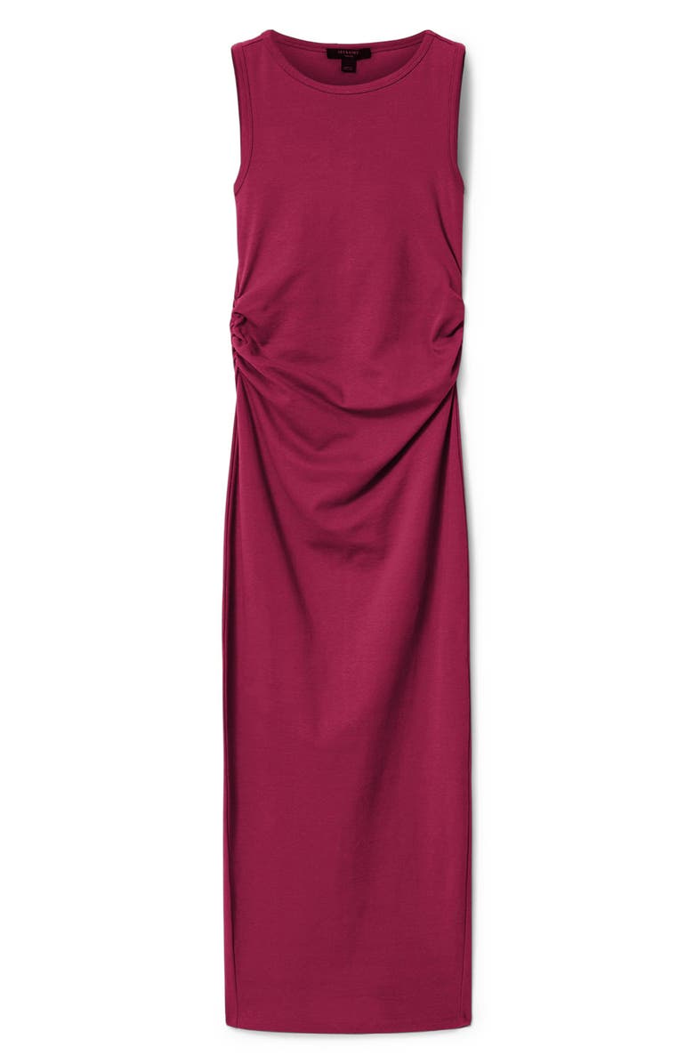 AllSaints Katarina Ruched Side Maxi Dress, Alternate, color, Raspberry