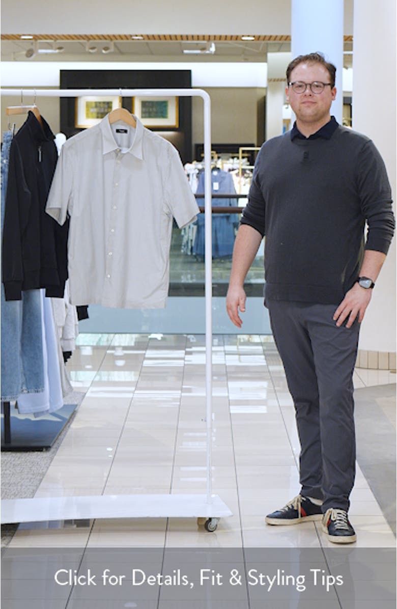 Irving Short Sleeve Stretch Cotton Button-Up Shirt, sales video thumbnail