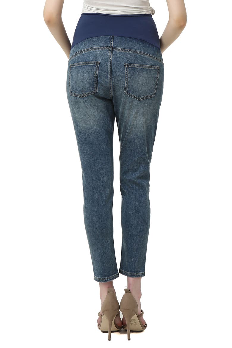 Tara Crop Maternity Skinny Jeans, Alternate, color, RICH INDIGO