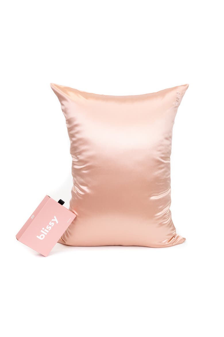 Mulberry Silk Pillowcase, Alternate, color, ROSE GOLD