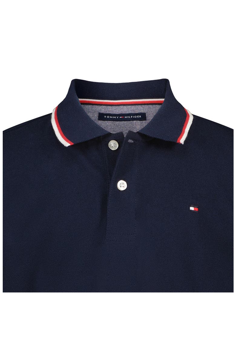 Kids' Tipped Cotton Polo, Alternate, color, NAVY BLAZER