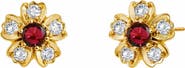 SYNA Diamond Flower Studs