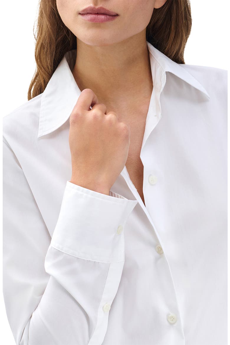 Dayton Cotton Poplin Button-Up Shirt, Alternate, color, WHITE