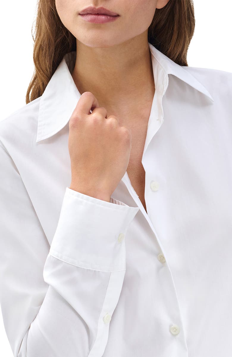 rag & bone Dayton Cotton Poplin Button-Up Shirt, Alternate, color, White