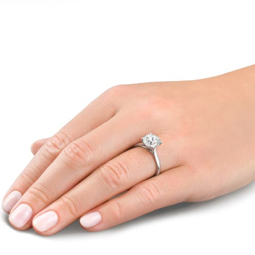 Bliss Diamond 3 Ct Diamond Solitaire Lab Grown Engagement Ring In Silver