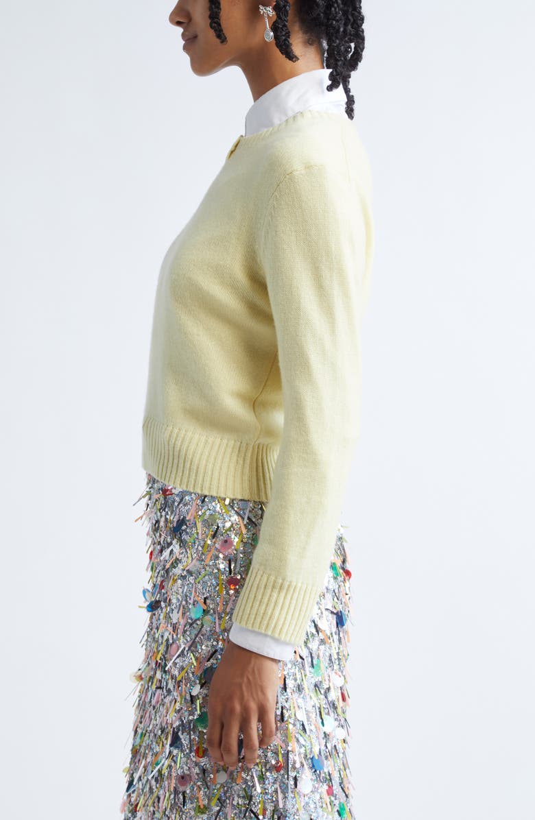 Sandy Liang Pino Cashmere Sweater, Alternate, color, Pale Yellow