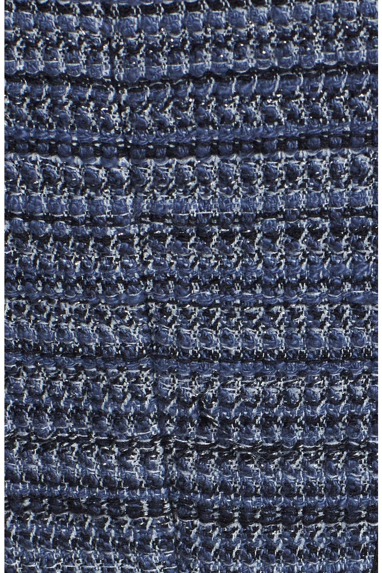 Lace & Tweed A-Line Dress, Alternate, color, INDIGO