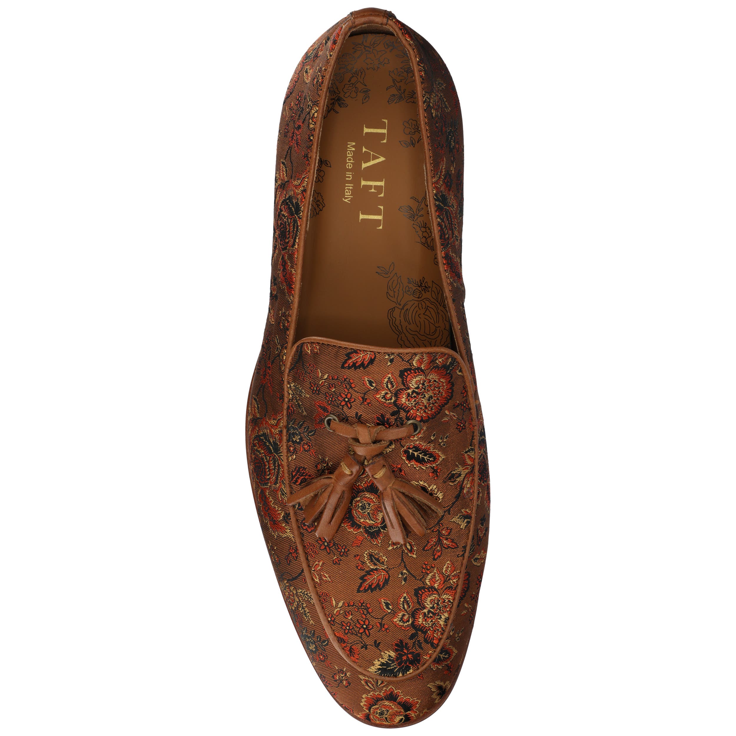 TAFT Men's Tommy Tassel Loafer, Alternate, color, Duskwood Floral