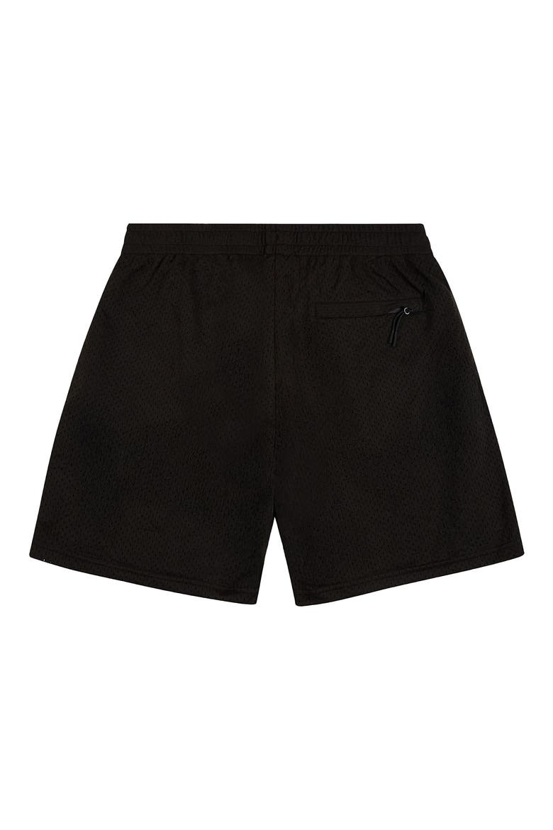 Logo Mesh Basketball Shorts, Alternate, color, BLACK