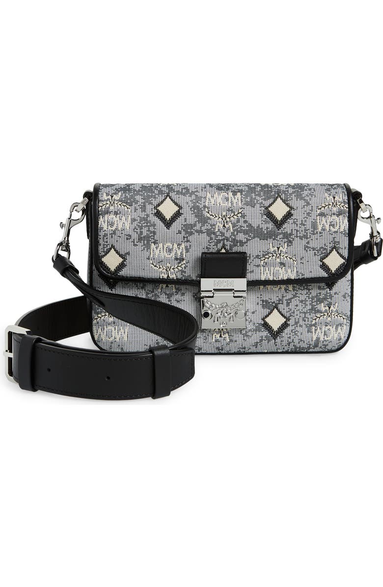 MCM Small Jacquard Crossbody Bag, Main, color,