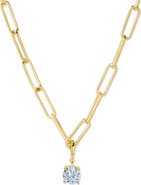 Brook and York Melrose Birthstone Pendant Paper Clip Chain Necklace